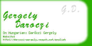 gergely daroczi business card